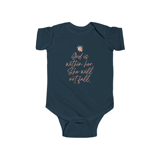 "God is Within Her" Inspirational Baby Outfit, Newborn Gift, Baby Shower, Christian Clothing, Faith-Based Apparel