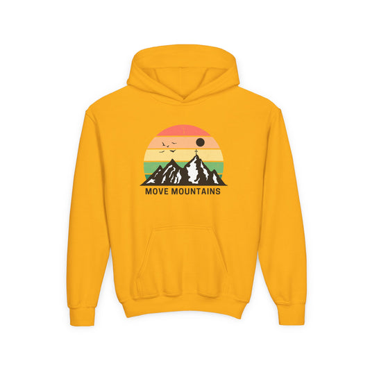 Move Mountains Youth Hooded Sweatshirt - Outdoor Adventure Gear for Kids