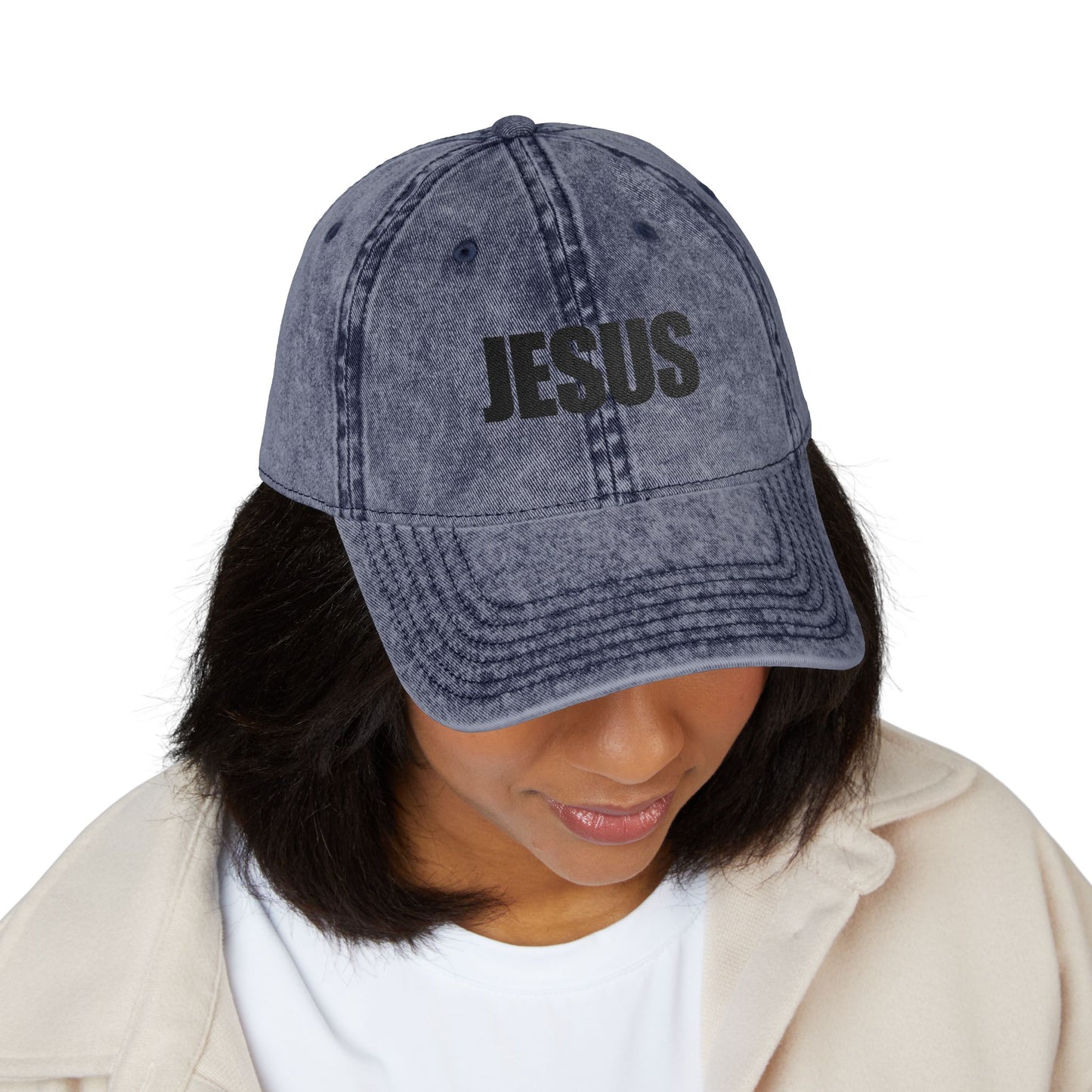 JESUS | Embroidered Cap Vintage, Casual Snapback Hat, Faith-Based Gift, Adjustable Hat