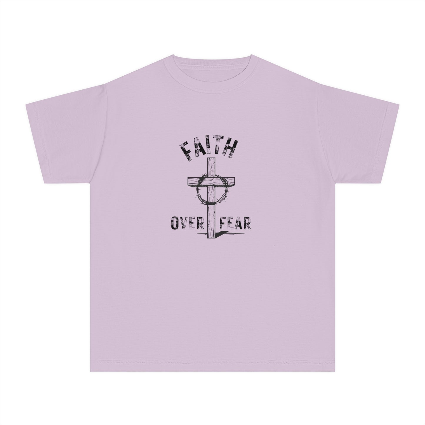 Faith Over Fear Kids Tee 100% Ringspun Cotton Shirt