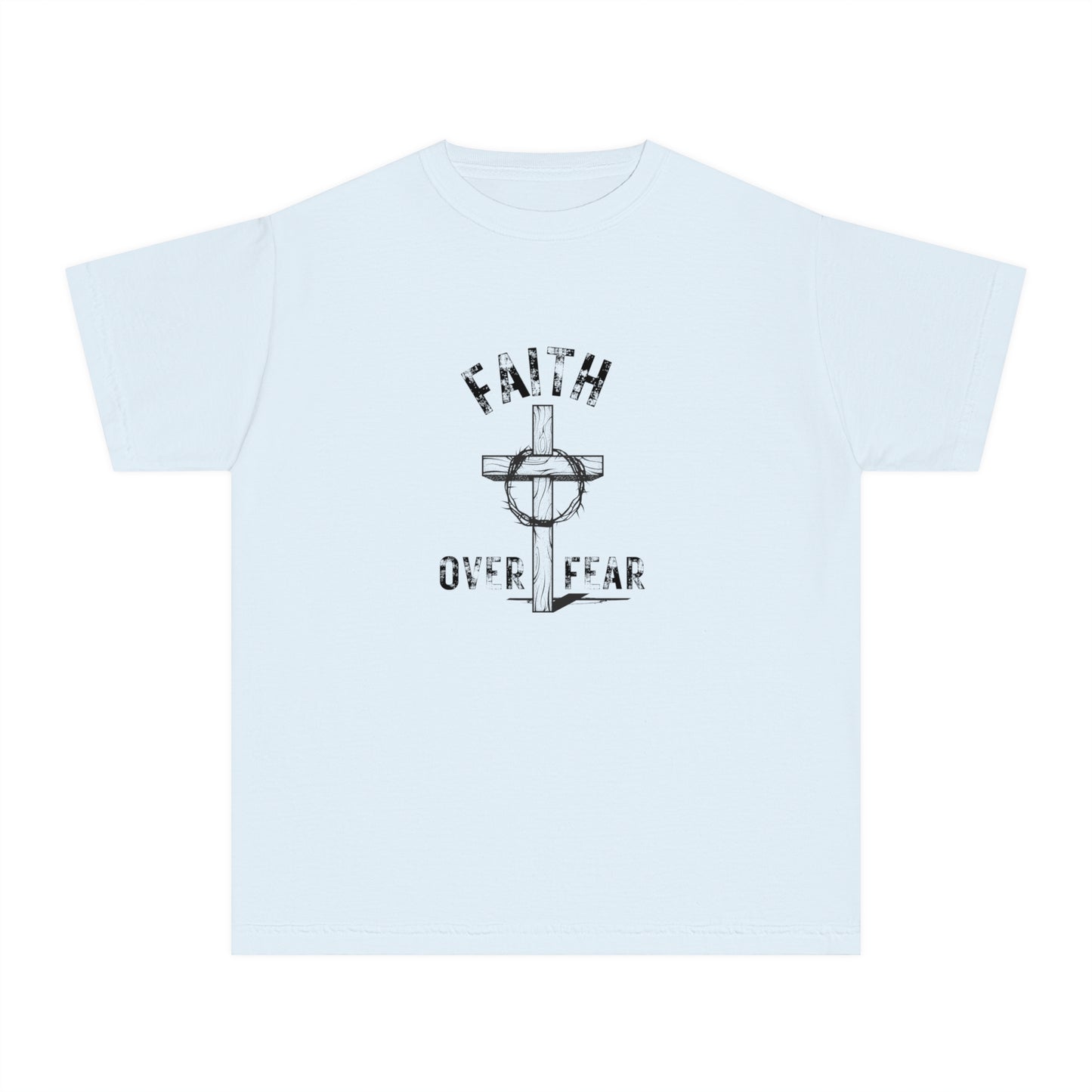 Faith Over Fear Kids Tee 100% Ringspun Cotton Shirt
