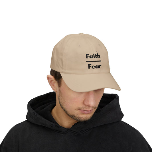 Faith Over Fear Classic Cap - Inspirational Hat, Casual Wear, Everyday Style, Motivational Cap