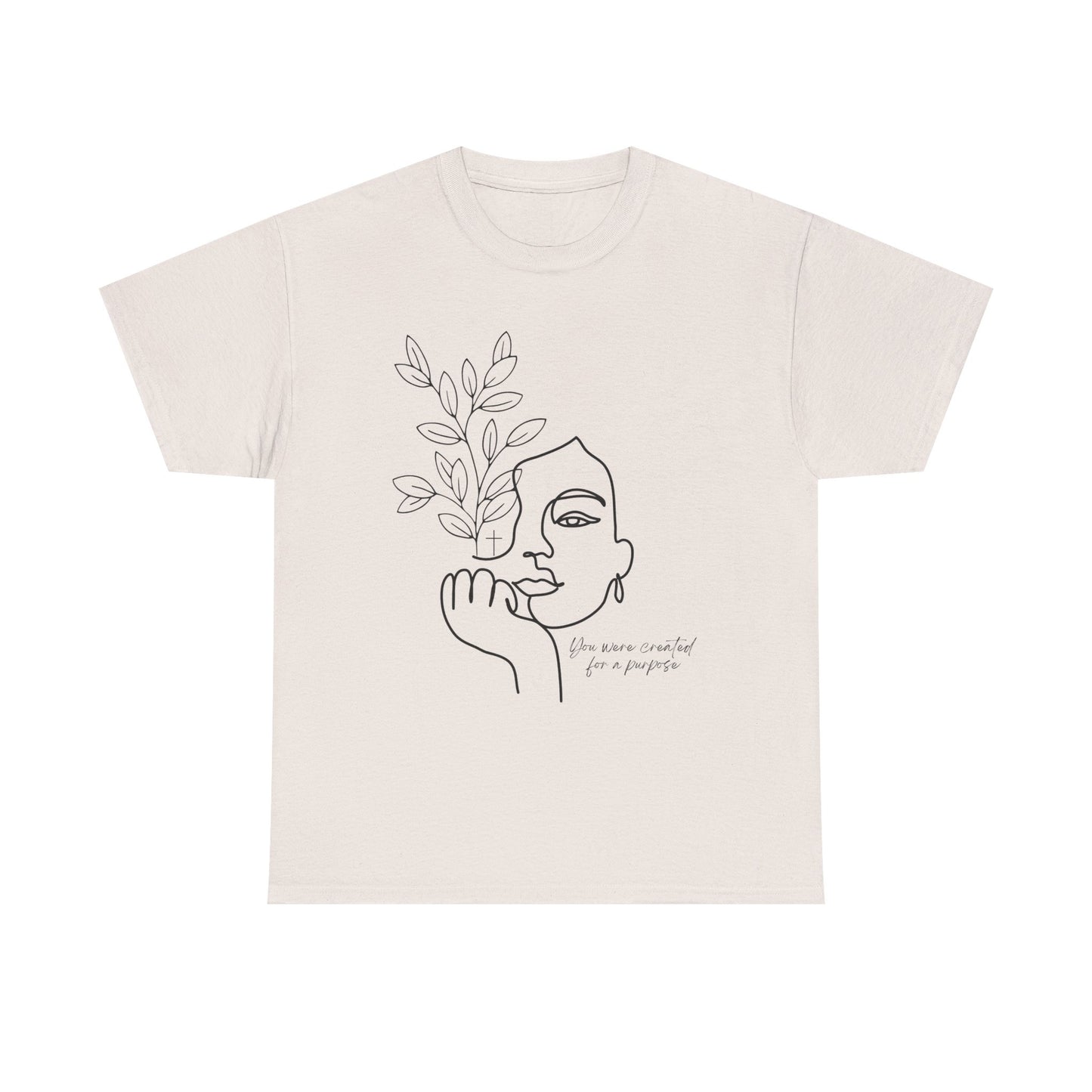 You Were Created For A Purpose, Unisex Heavy Cotton Tee, Minimalist Art Tee, Nature Inspired Shirt