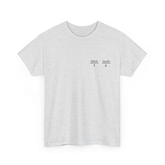 Jesus vs. Death Score T-Shirt, Religious Tee, Unisex Cotton Shirt