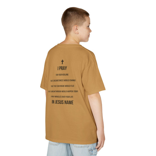 I Pray Faith-Inspired Kids Tee, Christian T-Shirt, Prayerful Kids Cotton Tee