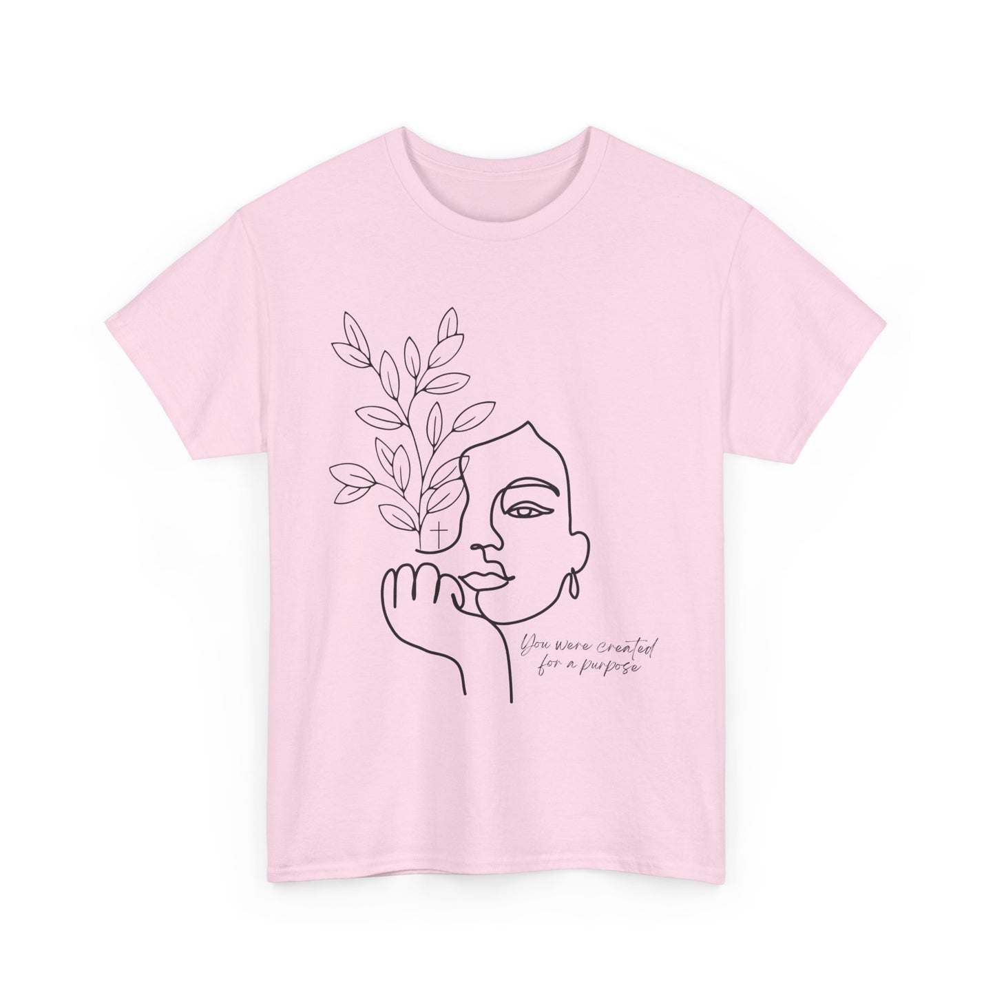 You Were Created For A Purpose, Unisex Heavy Cotton Tee, Minimalist Art Tee, Nature Inspired Shirt