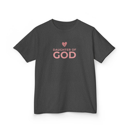 Daughter of God Kids Tee, Faith Shirt for Girls, Christian Gift, Youth Clothing, Bible Verse Top, Summer Casual Wear