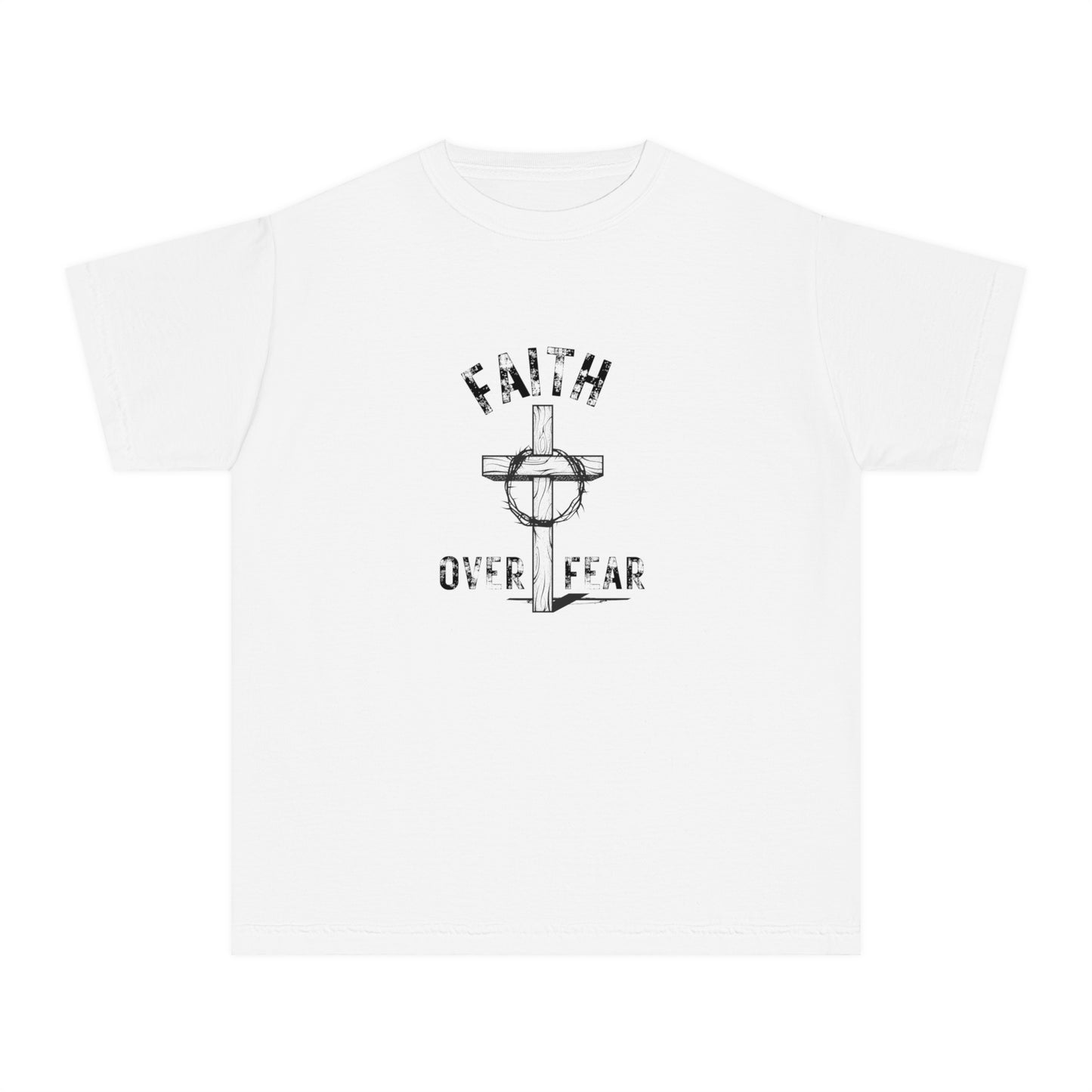 Faith Over Fear Kids Tee 100% Ringspun Cotton Shirt