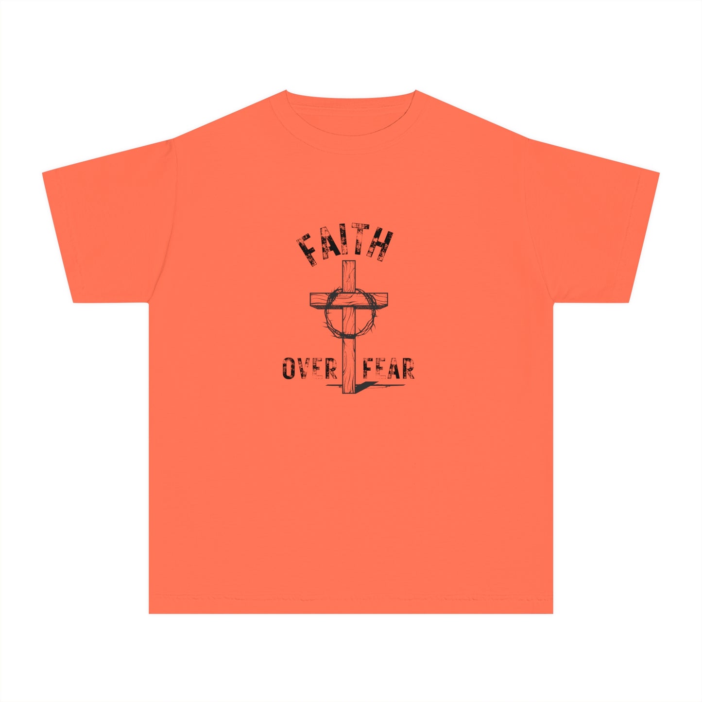 Faith Over Fear Kids Tee 100% Ringspun Cotton Shirt