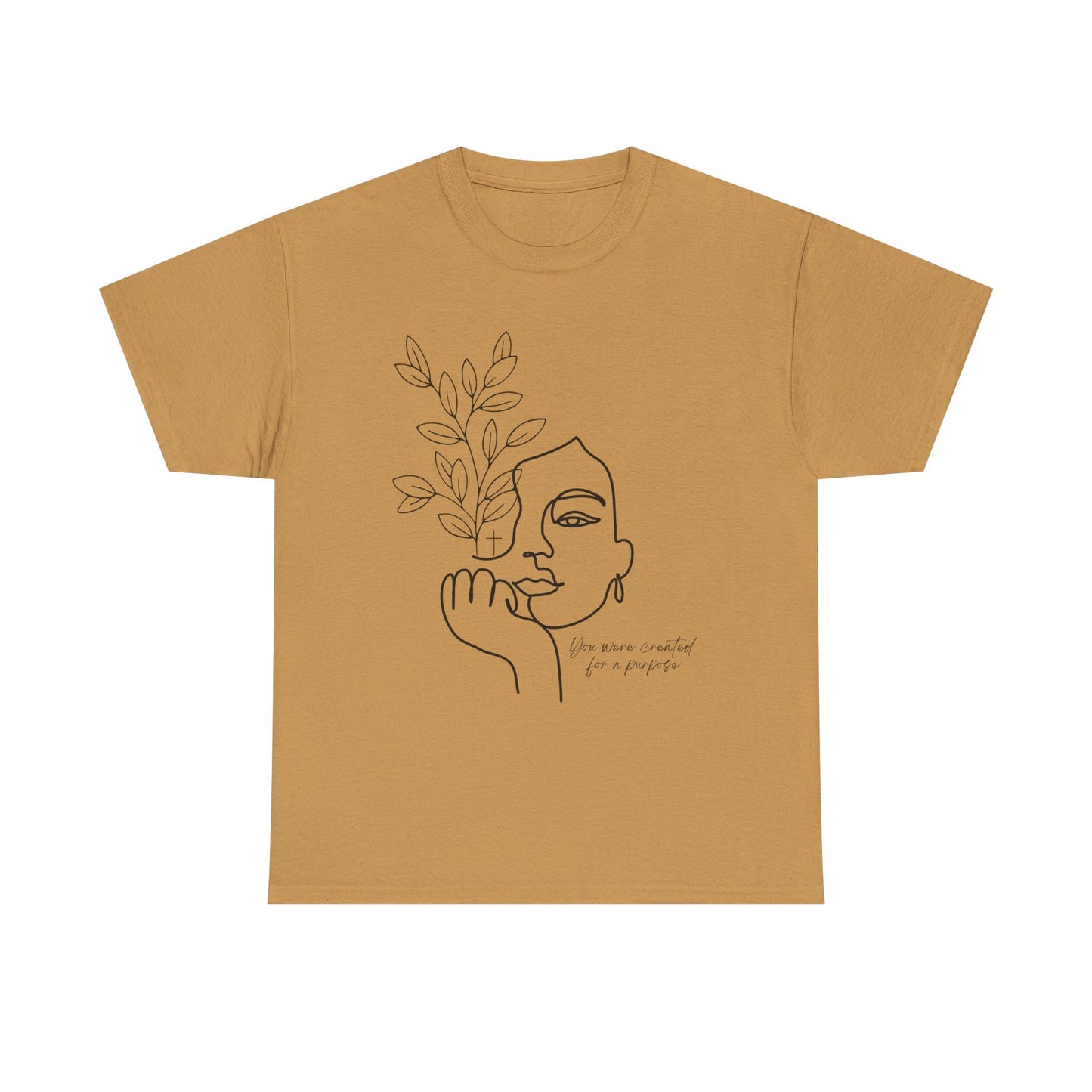 You Were Created For A Purpose, Unisex Heavy Cotton Tee, Minimalist Art Tee, Nature Inspired Shirt